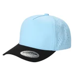5 Panel Waterproof Hat - SKY/BLK