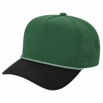 5 Panel Waterproof Rope - D.GREEN / BLK