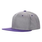 Tencel Snapback - H.grey/purple