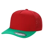 5 Panel Waterproof Hat - RED/K.GREEN