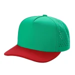 5 Panel Waterproof Hat - K.GREEN/RED