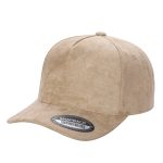 SUEDE HAT - 5 Panel - KHAKI