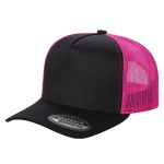 Tencel Solid Curved Bill - BLK/H.PINK