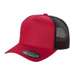 Tencel Solid Curved Bill - RED/BLK