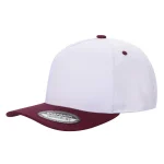 Tencel Curved Bill - WHITE/WINE