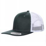 6 PANEL FLAT BILL - D.green/white
