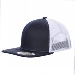 6 PANEL FLAT BILL - Charcoal/blk