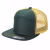 7 Panel Flat Bill Trucker Cap - D.green/gold