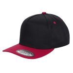 Tencel Curved Bill - BLACK/RED