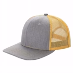 6 Panel Trucker Mesh Snapback - H.grey/yellow
