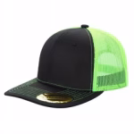 6 Panel Trucker Mesh Snapback - Charcoal/n.yellow