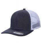 6 Panel Trucker Mesh Snapback - Charcoal/wht